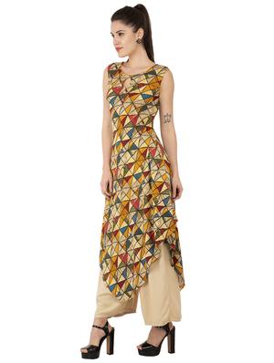 geometrical asymmetric kurta - 15918417 - Standard Image - 2