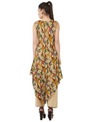 geometrical asymmetric kurta - 15918417 - Standard Image - 3