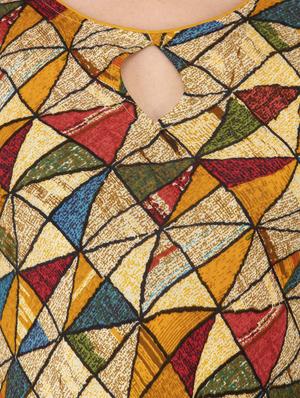 geometrical asymmetric kurta - 15918417 - Standard Image - 4