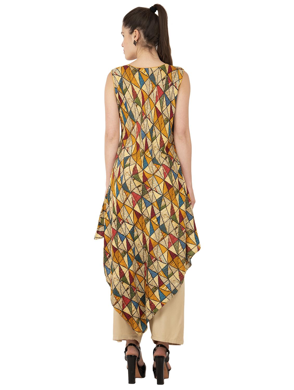 geometrical asymmetric kurta - 15918417 - Zoom Image - 3