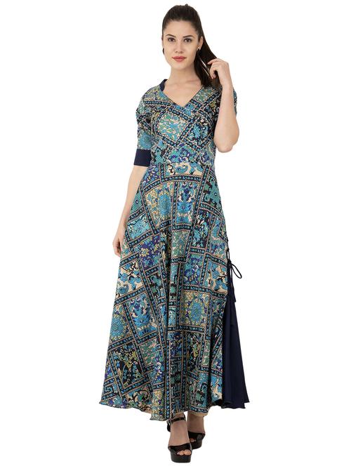 printed flared kurta - 15918419 - Standard Image - 1