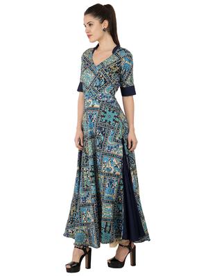 printed flared kurta - 15918419 - Standard Image - 2