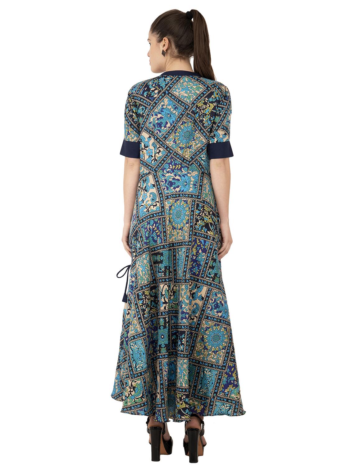 printed flared kurta - 15918419 - Zoom Image - 3