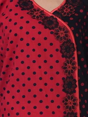 polka dotted nightwear gown - 15918525 - Standard Image - 4