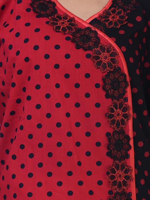 polka dotted nightwear gown - 15918525 - Zoom Image - 4