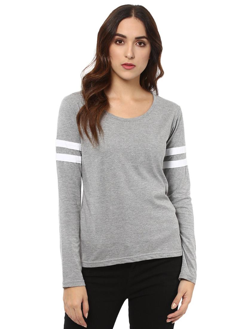 varsity striped round neck tee - 15918669 - Zoom Image - 1
