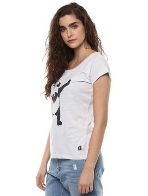 graphic print cap sleeved tee - 15918672 - Standard Image - 2