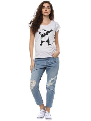 graphic print cap sleeved tee - 15918672 - Standard Image - 4