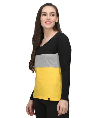 color block round neck tee - 15918674 - Standard Image - 2