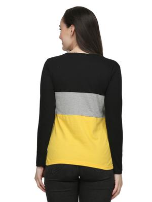 color block round neck tee - 15918674 - Standard Image - 3
