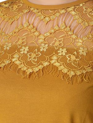 lace paneled a-line dress - 15918917 - Standard Image - 5