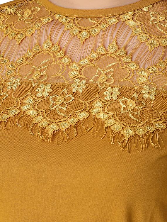 lace paneled a-line dress - 15918917 - Zoom Image - 5
