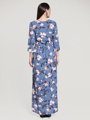 tie up waist floral maxi dress - 15919023 - Standard Image - 4