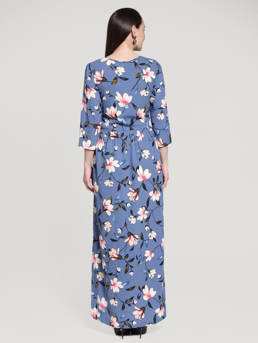 tie up waist floral maxi dress - 15919023 - Zoom Image - 4