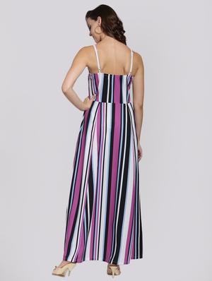 striped button up maxi dress - 15919027 - Standard Image - 3