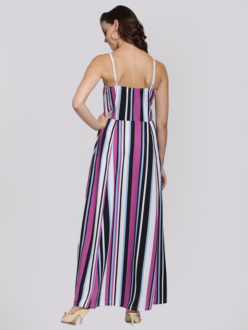 striped button up maxi dress - 15919027 - Zoom Image - 3