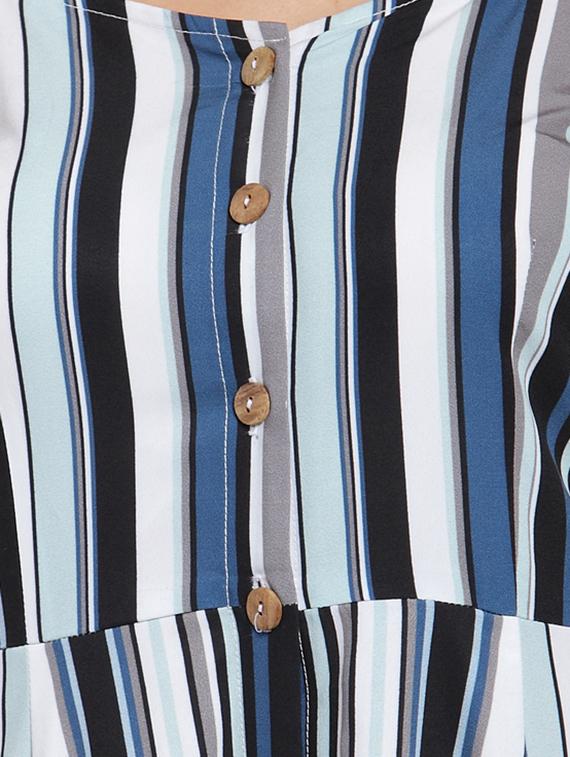 striped button up maxi dress - 15919028 - Zoom Image - 4