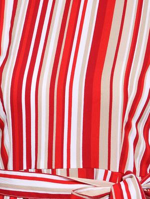 tie up waist striped maxi dress - 15919036 - Standard Image - 4