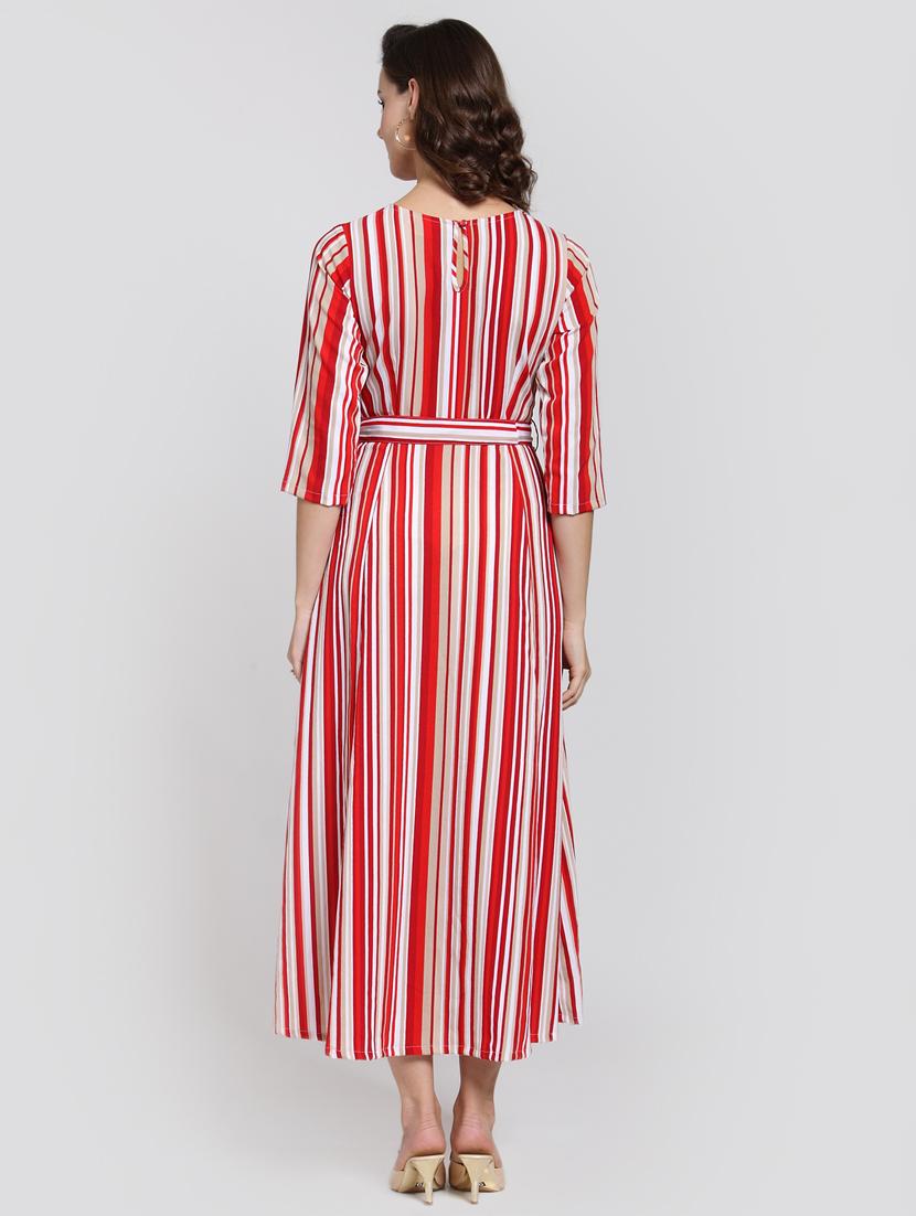 tie up waist striped maxi dress - 15919036 - Zoom Image - 3