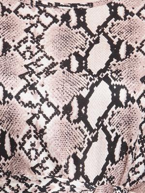 tie front animal print a-line dress - 15919040 - Standard Image - 4