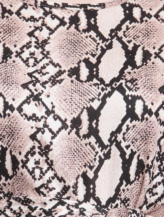 tie front animal print a-line dress - 15919040 - Zoom Image - 4