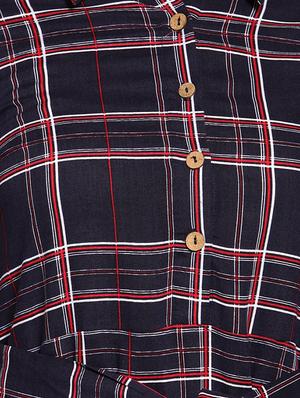 pocket detail checkered dress - 15919081 - Standard Image - 5