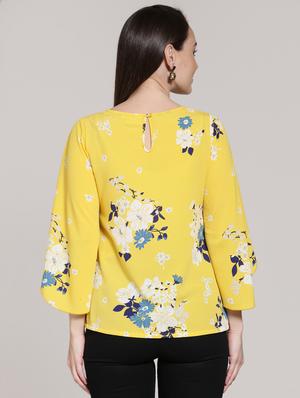 overlap sleeved floral top - 15919087 - Standard Image - 3