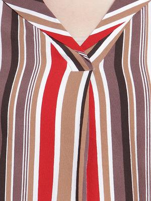 v-neck striped high low top - 15919089 - Standard Image - 5