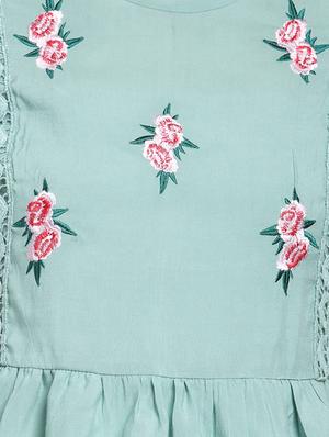 lace detail embroidered top - 15919100 - Standard Image - 5