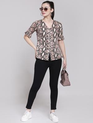 snake print button up top - 15919107 - Standard Image - 4