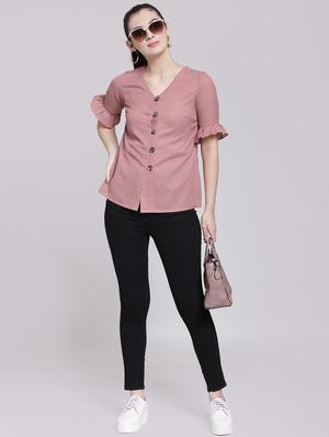 ruffle detail button up top - 15919109 - Standard Image - 4