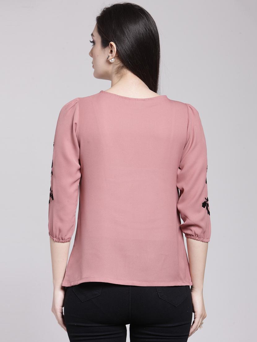 lace up neck floral top - 15919111 - Zoom Image - 3