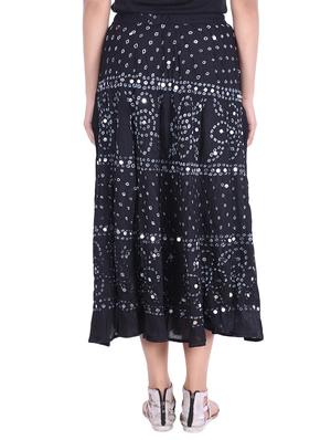 bandhani printed embellished a-line skirt - 15919183 - Standard Image - 3