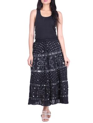 bandhani printed embellished a-line skirt - 15919183 - Standard Image - 4