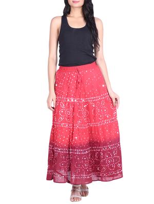 bandhani printed embellished a-line skirt - 15919184 - Standard Image - 4