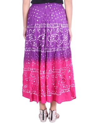 bandhani printed embellished a-line skirt - 15919185 - Standard Image - 3