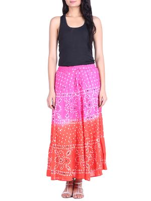 bandhani printed embellished a-line skirt - 15919186 - Standard Image - 4
