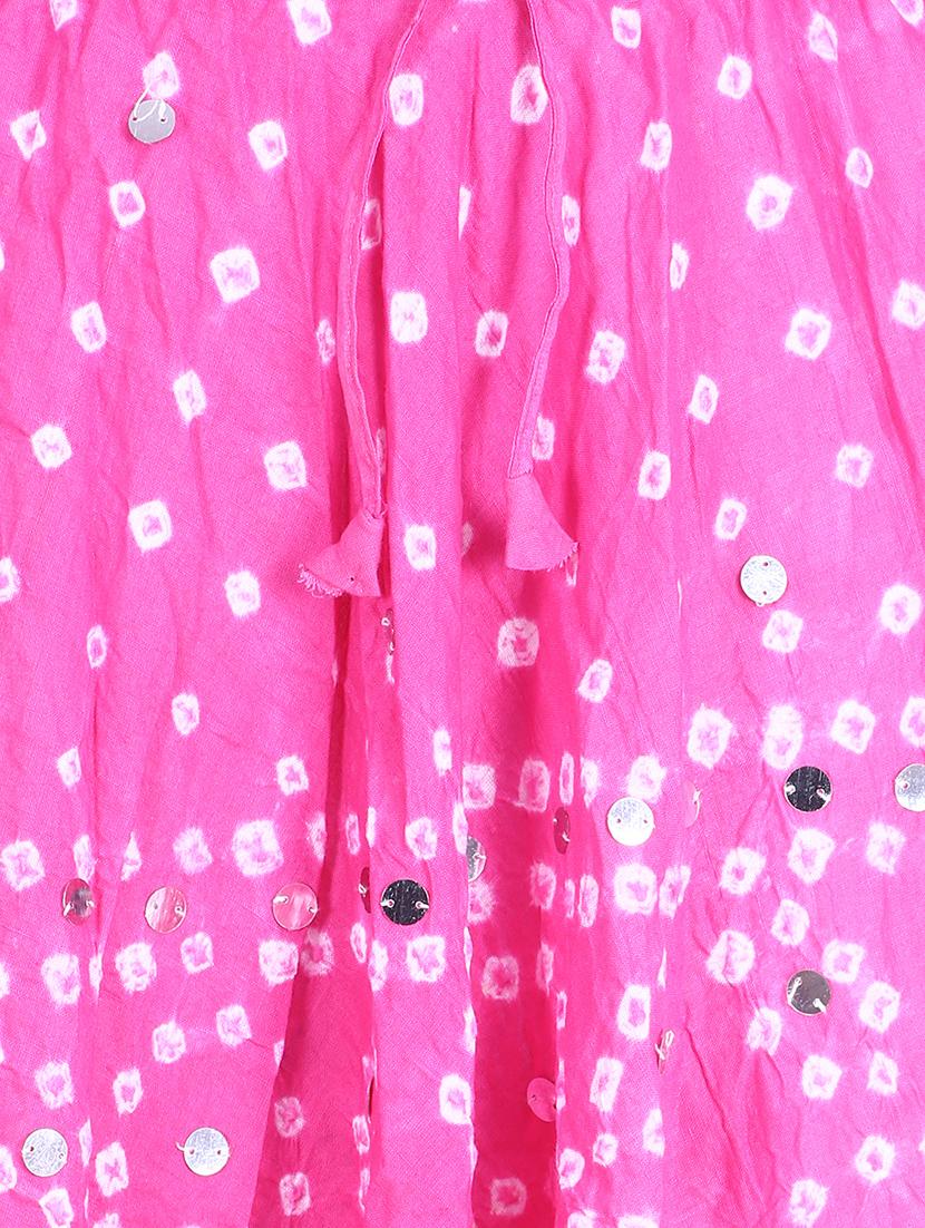 bandhani printed embellished a-line skirt - 15919186 - Zoom Image - 5