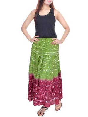 bandhani printed embellished a-line skirt - 15919188 - Standard Image - 4