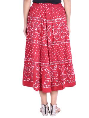 bandhani printed embellished a-line skirt - 15919189 - Standard Image - 3