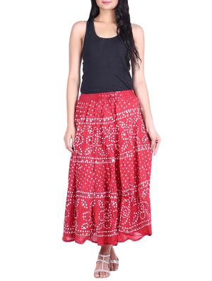 bandhani printed embellished a-line skirt - 15919189 - Standard Image - 4