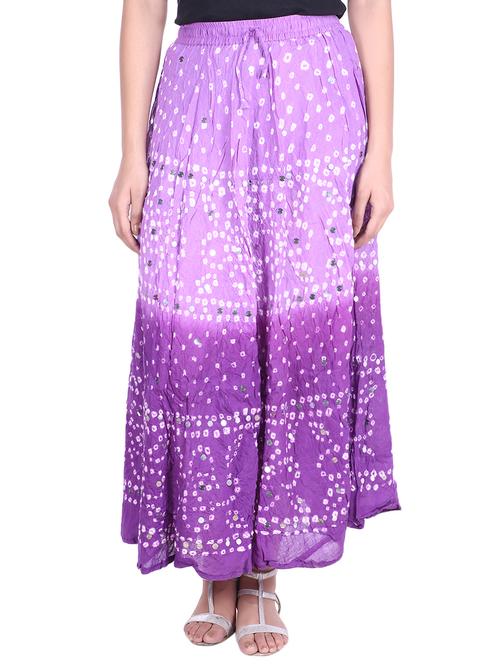 bandhani printed embellished a-line skirt - 15919190 - Standard Image - 1