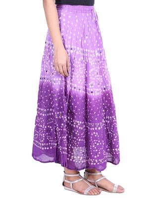 bandhani printed embellished a-line skirt - 15919190 - Standard Image - 2