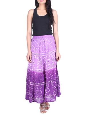 bandhani printed embellished a-line skirt - 15919190 - Standard Image - 4