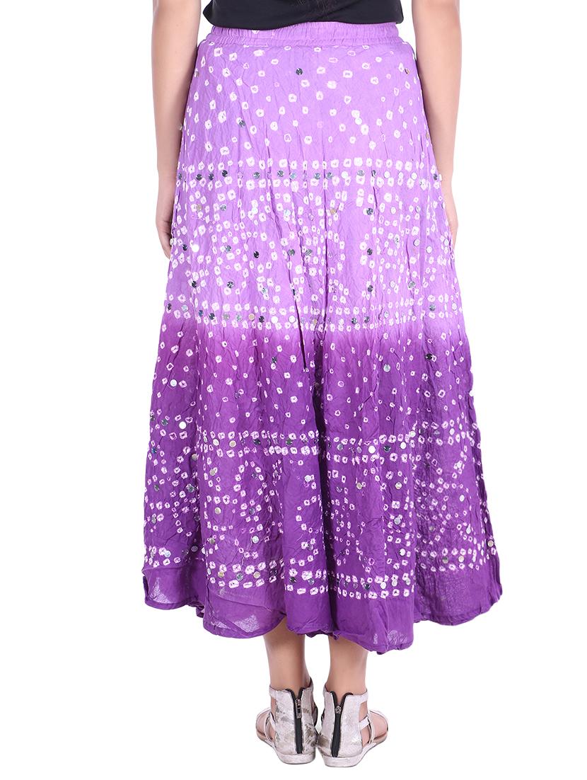 bandhani printed embellished a-line skirt - 15919190 - Zoom Image - 3