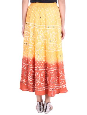bandhani printed embellished a-line skirt - 15919191 - Standard Image - 3