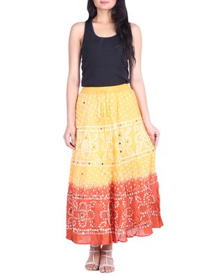 bandhani printed embellished a-line skirt - 15919191 - Standard Image - 4