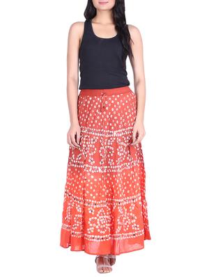 bandhani printed embellished a-line skirt - 15919192 - Standard Image - 4