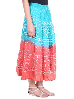 bandhani printed embellished a-line skirt - 15919194 - Standard Image - 2