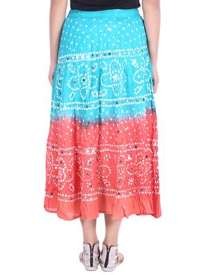 bandhani printed embellished a-line skirt - 15919194 - Standard Image - 3